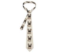Lyfthologen Corbatas para hombre, 7,5 cm, diseño de calavera, para fiestas y bodas, Bulldog francés, 7.5