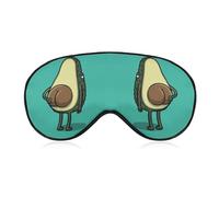 Lyfthologen Máscara de ojos de tela suave, lindo máscara de dormir de anime de aguacate, máscara de ojos para dormir con diadema ajustable para hombres y mujeres
