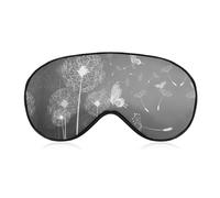 Lyfthologen Máscara de ojos de tela suave, mariposa blanca y diente de león, máscara de ojos para dormir con diadema ajustable para hombres y mujeres