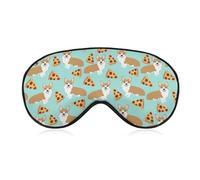 Lyfthologen Máscara de ojos de tela suave, máscara de dormir Corgi, máscara de ojos para dormir con diadema ajustable para hombres y mujeres