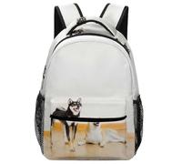 Lyfthologen Mochila casual de tela Oxford duradera, bonita mochila de zorro, bolsa universitaria para niños, niñas, viajes, deportes, Shiba Inu Dog, One Size