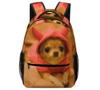 Lyfthologen Mochila casual de tela Oxford duradera, con patrón de experimentos de química, bolsa universitaria para niños, niñas, viajes, deportes, Chihuahua deprimido, One Size