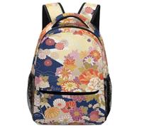 Lyfthologen Mochila casual de tela Oxford duradera, con patrón de experimentos de química, bolsa universitaria para niños, niñas, viajes, deportes, Kimono tradicional japonés, One Size