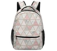 Lyfthologen Mochila casual de tela Oxford duradera, mochila de árbol de calavera de terror, bolsa universitaria para niños, niñas, viajes, deportes, Mármol gris oro rosa, One Size
