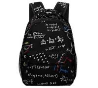 Lyfthologen Mochila casual de tela Oxford duradera, mochila de dinosaurio blanco y negro, bolsa universitaria para niños, niñas, viajes, deportes, Matemáticas Lineales Educación Matemática, One Size