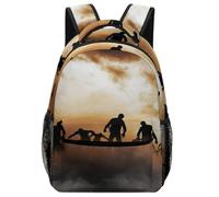 Lyfthologen Mochila casual de tela Oxford duradera, mochila de lunares negros, bolsa universitaria para niños, niñas, viajes, deportes, Zombies Dead Men Walking Body at Night, One Size