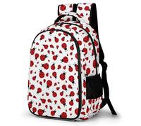 Lyfthologen Mochila Cavalier King Charles Spaniel, mochila con bolsillos para senderismo, camping, viajes, Patrón de mariquitas infinito moteado, One Size