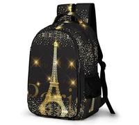 Lyfthologen Mochila con bolsillos para senderismo, camping, viajes, Torre Eiffel de París, Francia, One Size