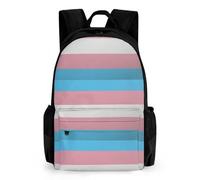 Lyfthologen Mochila de día con diseño de mandala de gato tailandés siamés, mochila con bolsillos para senderismo, camping, viajes, Bandera transgénero, 42x30.5cm