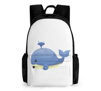 Lyfthologen Mochila de día con diseño de mandala de gato tailandés siamés, mochila con bolsillos para senderismo, camping, viajes, Faro de ballena de dibujos animados, 42x30.5cm