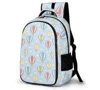Lyfthologen Mochila de día, mochila de bulldog francés, mochila con bolsillos para senderismo, camping, viajes, Globo aerostático colorido, One Size