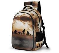 Lyfthologen Mochila de día, mochila de mariposa morada, mochila con bolsillos para senderismo, camping, viajes, Zombies Dead Men Walking Body at Night, One Size