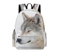 Lyfthologen Mochila, mochila de baloncesto, mochila casual para exteriores, deportes, viajes, Lobo marrón, 42 x 30 x 15 cm