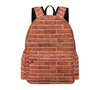 Lyfthologen Mochila, mochila de mandala morada, mochila casual para exteriores, deportes, viajes, Textura de pared de ladrillo rojo, 42 x 30 x 15 cm