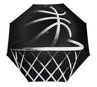 Lyfthologen Paraguas plegable, patrón de mariquitas, paraguas moteado infinito, paraguas de viaje resistente al viento y a la lluvia, Baloncesto., One size