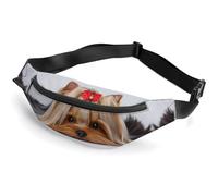 Lyfthologen Riñonera ajustable con estampado de calavera azul en D, para correr, caminar, senderismo, Yorkshire Terrier., 36*15cm