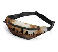 Lyfthologen Riñonera ajustable con texto en inglés "I Love My Dog" para correr, caminar, senderismo, Zombies Dead Men Walking Body at Night, 36*15cm