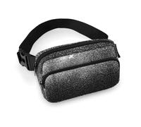 Lyfthologen Riñonera ajustable para correr, caminar, senderismo, Brillantina plateada brillante, 20x13cm