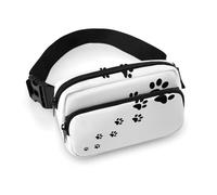 Lyfthologen Riñonera ajustable para correr, caminar, senderismo, Estampado de huellas de animales., 20x13cm