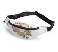 Lyfthologen Riñonera ajustable para gatos, para correr, caminar, senderismo, Adorable perezoso pequeño, 36*15cm