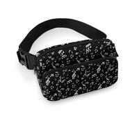 Lyfthologen Riñonera ajustable para gatos, para correr, caminar, senderismo, Nota musical, 20x13cm