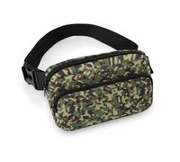 Lyfthologen Riñonera ajustable para gatos, para correr, caminar, senderismo, Patrón de camuflaje verde, 20x13cm