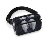 Lyfthologen Riñonera ajustable Zombies Dead Men Walking Body at Night para correr, caminar, senderismo, Alas de ángel, 20x13cm