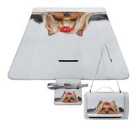 Lyfthologen Tapete de picnic, manta cuadrada de picnic Yorkshire Terrier, alfombras al aire libre, 148 cm x 148 cm