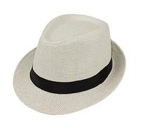 Lyguy Sombrero de Bebé para Niños y Niñas - Verano Playa Jazz Panamá Trilby Fedora Gángster - Gorra al aire libre Transpirable Sunhat C