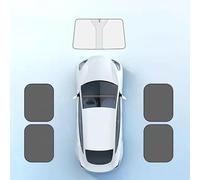 LYHH Parasol Coche Delantero para Peugeot 407 SW 6E 1997-2011, Protección Rayos UV Parabrisas, Protector Ventana Coche Plegable Accesorios, F Small + Side 4