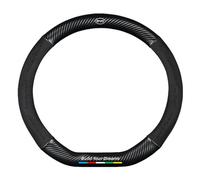 LYHINRA Funda de Volante de Coche para BYD L3, Antideslizante Cubierta Volante de Cuero Microfibra, Cubre Protector de Volante para Hombres Mujeres,D-Black