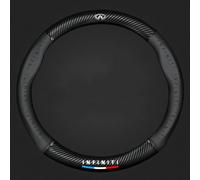 LYHINRA Funda de Volante de Coche para Infiniti Q50, Antideslizante Cubierta Volante de Cuero Microfibra, Cubre Protector de Volante para Hombres Mujeres,Black-O