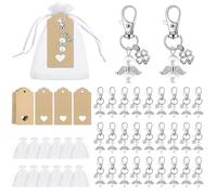 Lyhsens 30 colgantes de ángel de la guarda con colgante de papel kraft en blanco y bolsa de organza, colgante de ángel de la guarda para bautizo, juego para comunión, confirmación, bautismo, regalo de