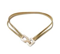 LYHYDMA cinturones de mujer Cinturones elásticos de Metal Vintage for mujer, decoración de vestido dorado, cinturón de cintura for niñas, cadena de cintura delgada, cinturón femenino(XXL 90-125cm)