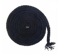 LYHYDMA Cordón para Pantalones Cordón de algodón 10M y 5/7mm for bolso, correa for mochila, pretina, cuerda trenzada, zapatos, cordones decoración, accesorios for manualidades costura DIY(Black,5mm)