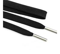 LYHYDMA Cordón para Pantalones Sudadera con capucha de cordón plano trenzado, 135cm, 10mm, pantalones chándal, reemplazo cintura, suministros costura prendas DIY(Black)