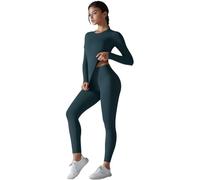 LYHYDMA Mujer Conjunto de Ropa de Yoga Leggings elásticos transpirables for Yoga, Fitness ajustados, Top activo, transpirables, Control de barriga, adelgazantes(Color 4,L)