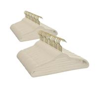 LYHYDMA Perchas Perchas de Ropa de Terciopelo, Paquete de 100, Organizador de Zapatos Negro y Almacenamiento, Organizador de Ropa, Percha for Pantalones for Armario(Beige)