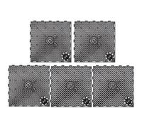 LYHYDMA Separador Acuario 5 Placas de Filtro de Fondo Negro con diseño de múltiples Orificios, Soporte Resistente, Separador de Acuario, Placas divisorias de Arena de plástico.