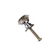 LYHYDMA Tiradores armarios Tiradores de cristal con diseño de forma de diamante de 30mm, tiradores de armario, tiradores de armario de cocina, herrajes for muebles(20mm White)