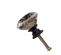 LYHYDMA Tiradores armarios Tiradores de cristal con diseño de forma de diamante de 30mm, tiradores de armario, tiradores de armario de cocina, herrajes for muebles(30mm Black Base)