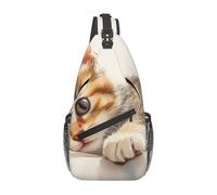 Lying On The Bed Kitty - Mochila cruzada de viaje para hombre, mochila de senderismo