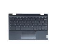 Lyinsen Repuesto para Lenovo Chromebook 100E 2ª generación 81MA Laptop Upper Case Palmrest teclado no retroiluminado Touchpad Parte de montaje 11.6 pulgadas 5CB0T79741 cubierta superior negra
