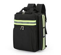 Lyirfan Mochila de primeros auxilios, mochila médica de emergencia vacía, para traumatismos, mochila médica de viaje, bolsa paramédica, solo bolsa, Black