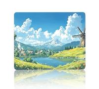 LYITZW 1 PC, Landscape Mouse Pad, Desk Pad, Non-Slip Base, Durable Stitched Edge, Vivid Print, For Gaming, Office, Home