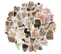 LYITZW 60 Pegatinas De Gato, Pegatinas Divertidas Para Gatos, Pegatinas De Vinilo Impermeables, Pegatinas Lindas, Pegatinas Para Botellas De Agua, Álbumes De Recortes, Teléfono, Portátil, Bicicleta