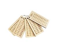 Lyivisk 1 x 1 tarjetas de aprendizaje de madera multiplicación, tabla de multiplicar, ayuda de aprendizaje para niños, ayuda de cálculo, 10 x 5 cm, ideal para niños y niñas estudiantes