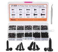 LYJEE Kit surtido de tornillos pequeños, 1000 tornillos de repuesto Phillips en miniatura
