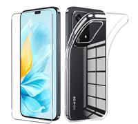 LYJERRY 1Pcs Funda Honor 200 Lite Funda con 1Pcs Cristal Templado para Honor 200 Lite Protectora Capa Antigolpes Fundas Carcasa Silicona Funda de Móvil Cristal antirotura Clear