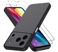 LYJERRY 2+1 Set Cristal Templado Compatible con Doogee Note 56 / Note 56 Pro / 56 Plus Funda Protectora Capa Cristal antirotura Antigolpes Fundas Carcasa Silicona Funda de Móvil Negro
